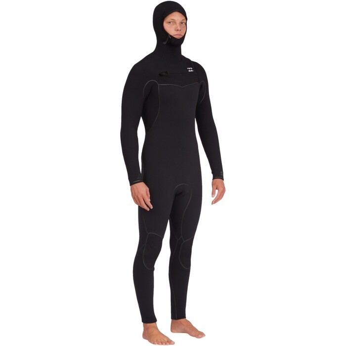 2024 Billabong Mens Furnace 5/4mm Hooded Chest Zip Wetsuit ABYW200114 - Black